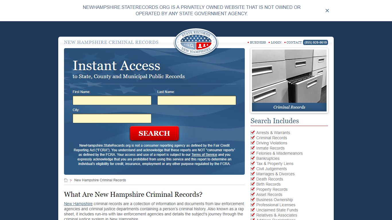 New Hampshire Criminal Records | StateRecords.org